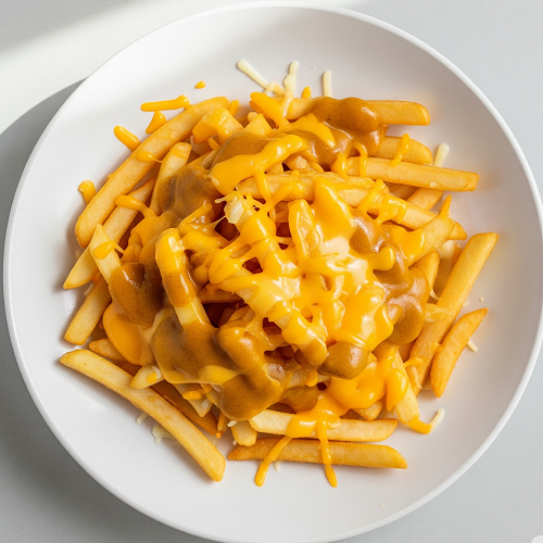 Cheese & Curry Poured Over Chips 