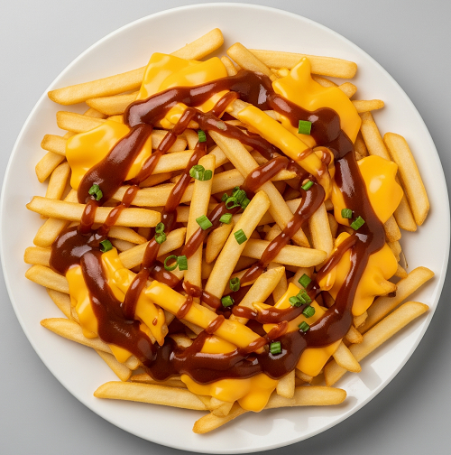Cheese & Gravy Poured Over Chips 